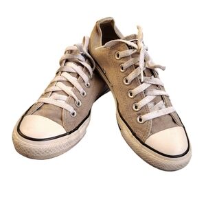 Converse Light Grey Low Canvas Sneakers Women's Size 7